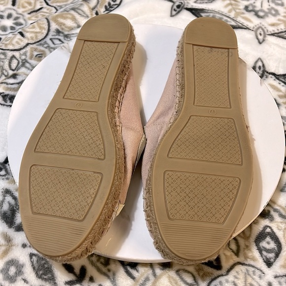 Tory Burch Weston Flat Espadrille Rose Women's Size 7 Two-tone Canvas Slip On - Picture 10 of 12